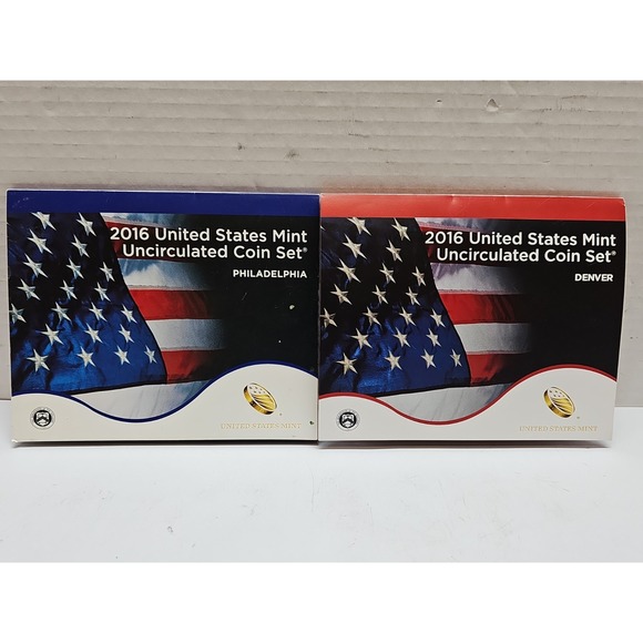 2016 United States Mint Uncirculated Coin Set Philadelphia + Denver